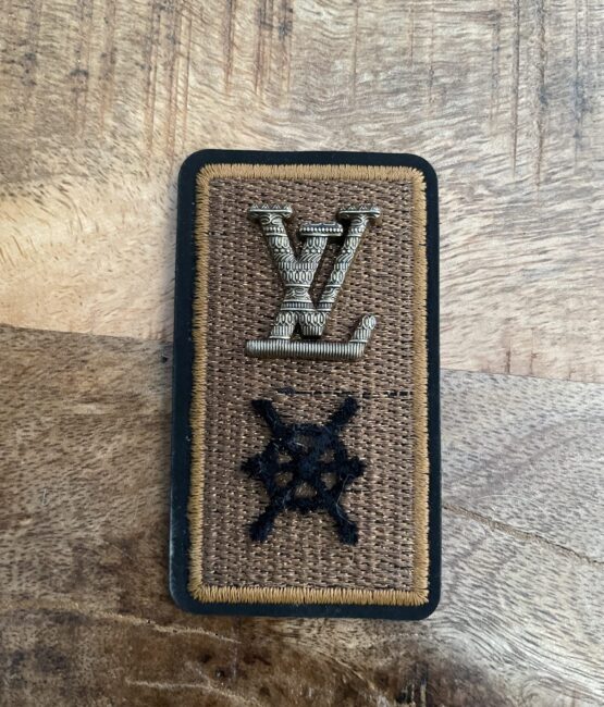 Brown Lv iron on patch