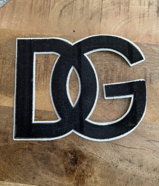 Black DG chenille patches