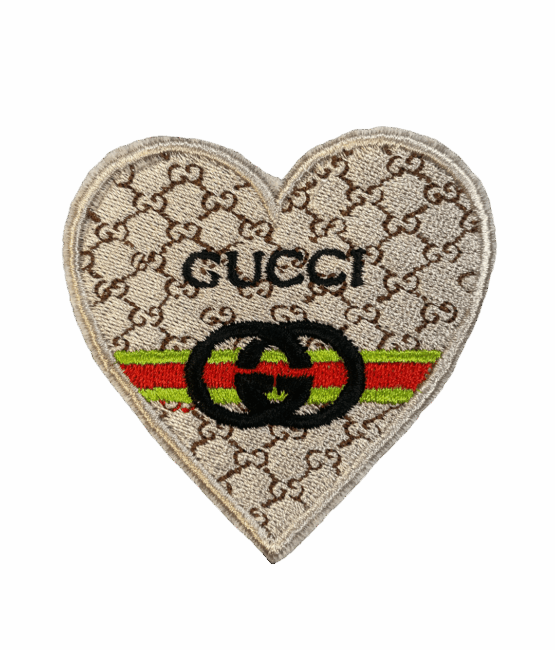 Heart iron on embroidery patches