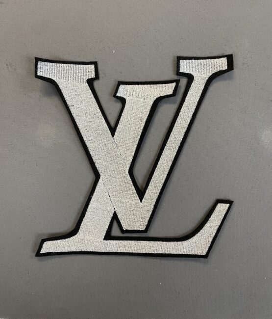 Full silver embroidery iron on patches