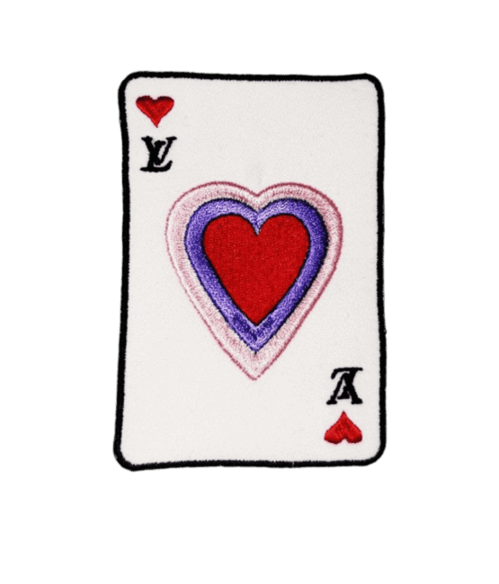 Heart card iron on patches