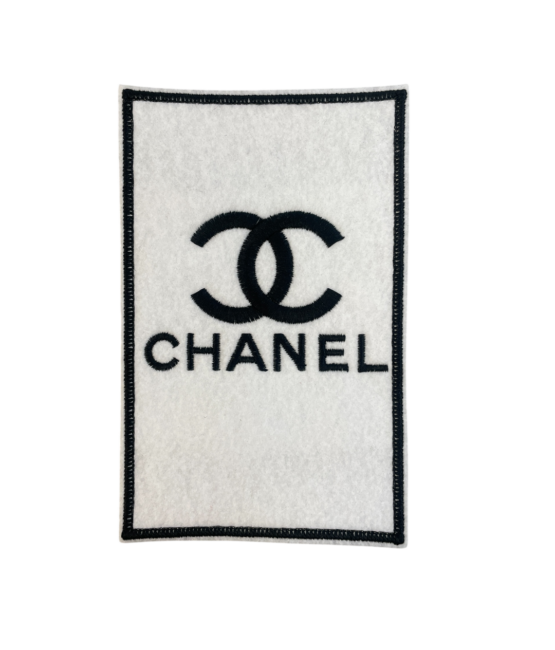 Square iron on embroidery patches