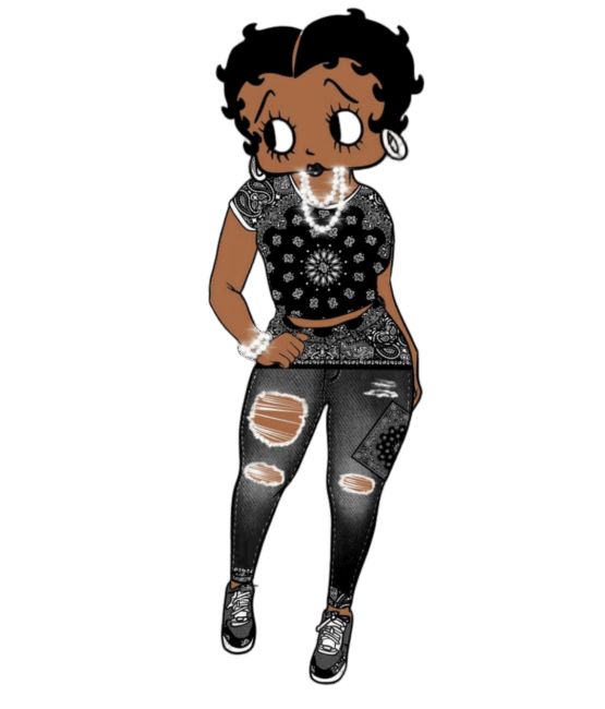 Fashion black melanin girl iron heat transfers