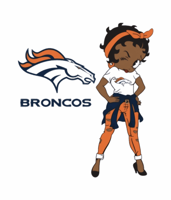 Broncos Betty melanin girl sports heat transfers