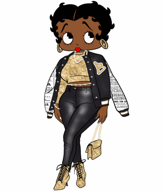 Betty Melanin iron on heat transfers