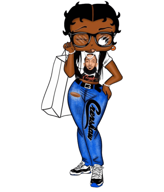 Fashion melanin Crenshaw girl iron heat transfer