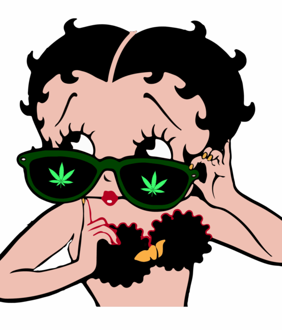 Betty marijuana DTF iron on heat transfers