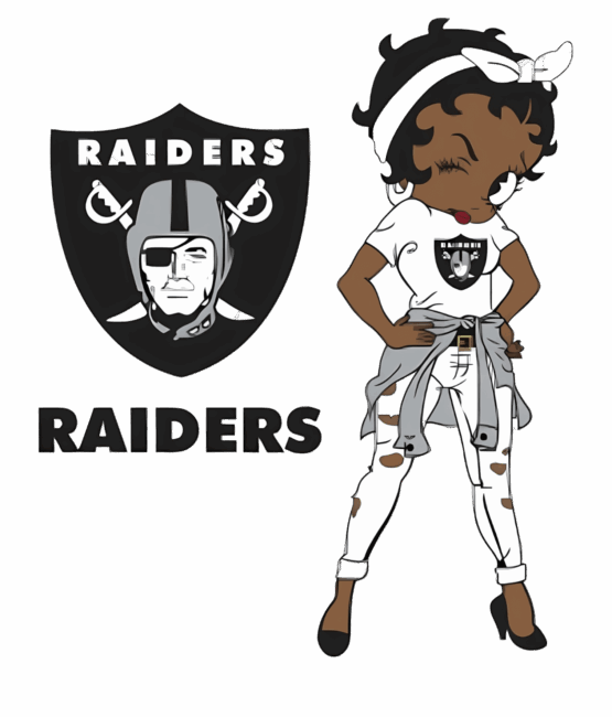 Raiders Betty melanin girl sports heat transfers