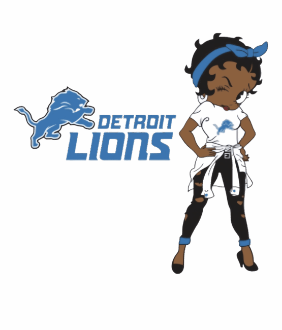 Lions Betty melanin girl sports heat transfers