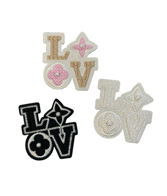 Pearl L iron on patches
