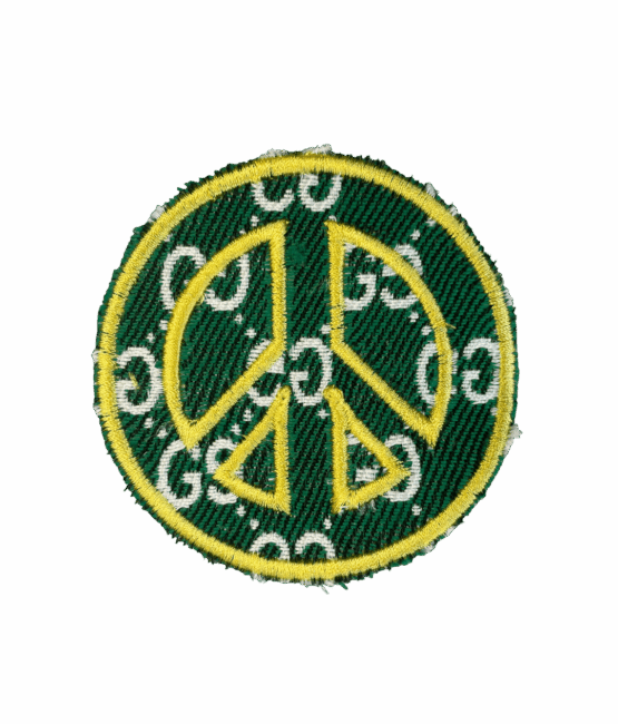 Green G peace pattern iron on embroidery patches