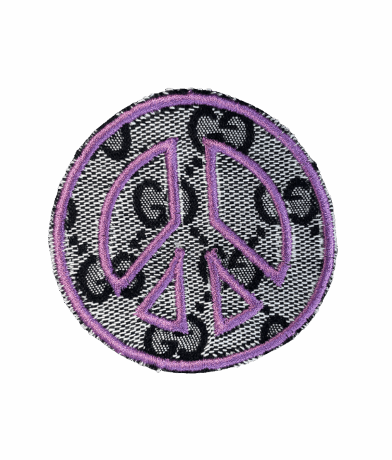 Gray G peace pattern iron on embroidery patches