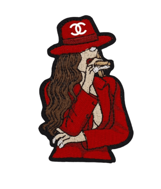 C lady smoking iron on