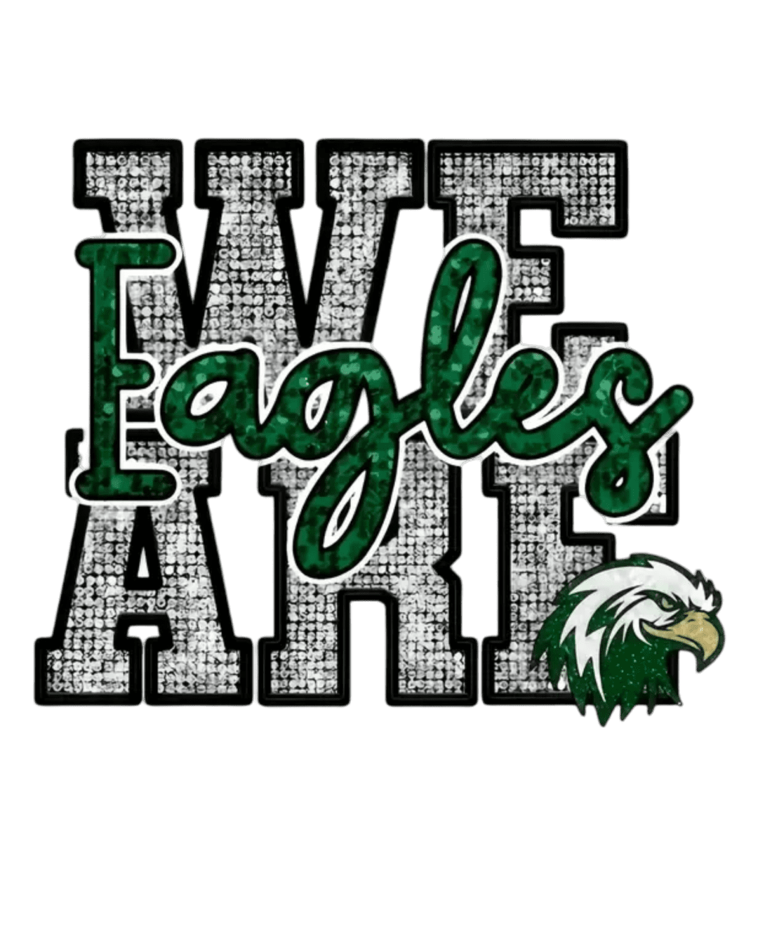 We eagles are sports heat transfers