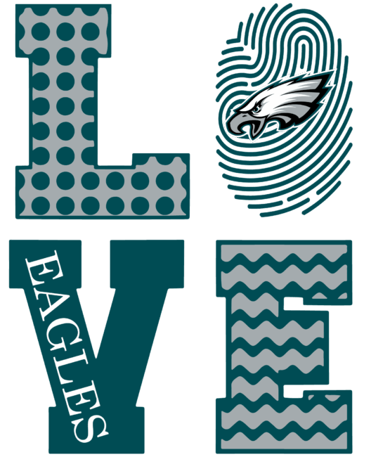 Eagles sports heat transfers