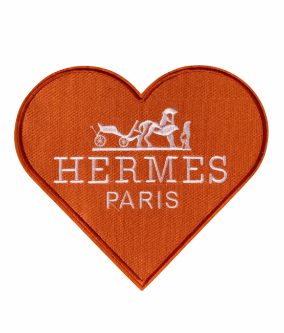 Heart iron on embroidery patches