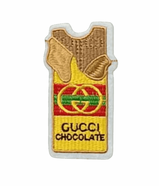 Chocolate embroidery patches