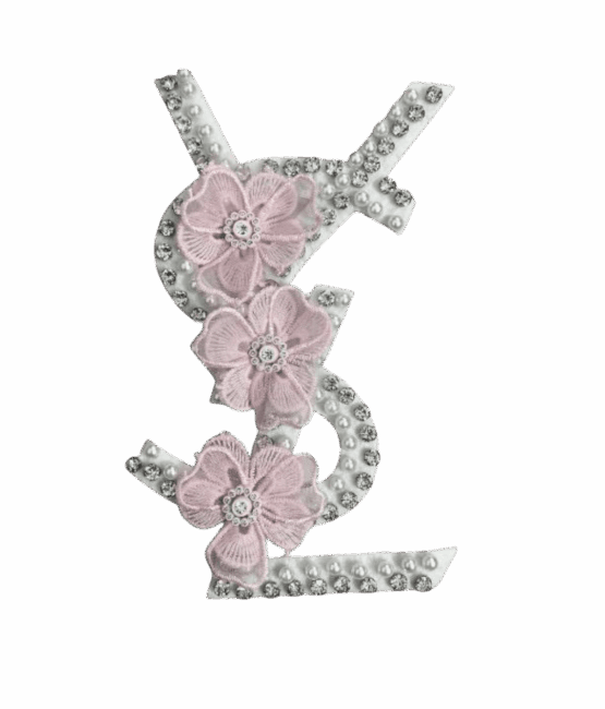 Y flower beaded embroidery patches
