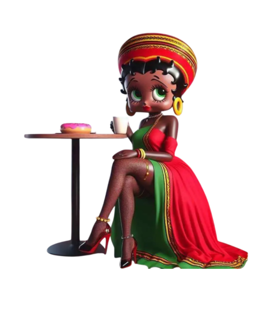 Betty fashion queen melanin iron on heat transfers