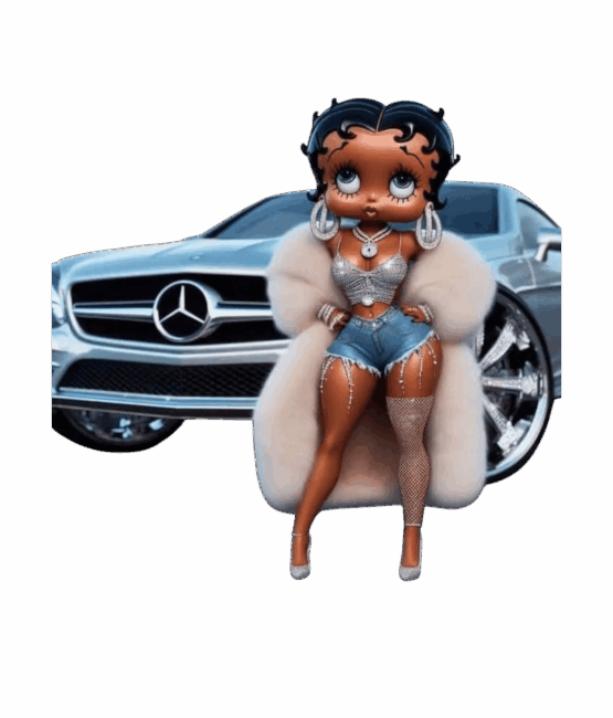 Betty fashion melanin iron on heat transfers