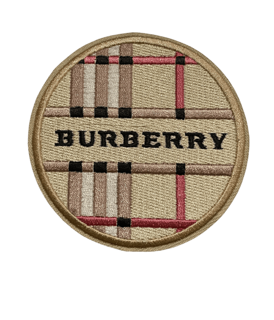B Round iron on embroidery patches