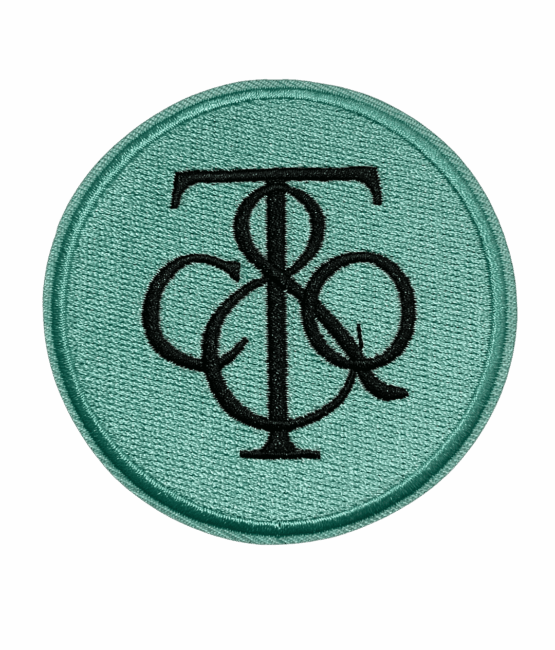 Round Tif iron on embroidery patches