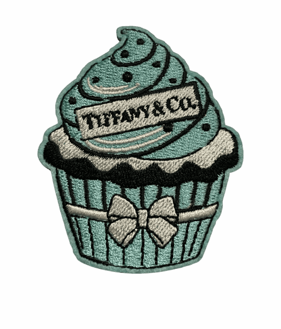 cupcake Tif iron on embroidery patches
