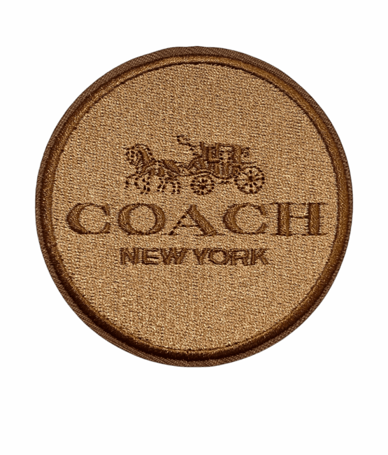 C Round iron on embroidery patches