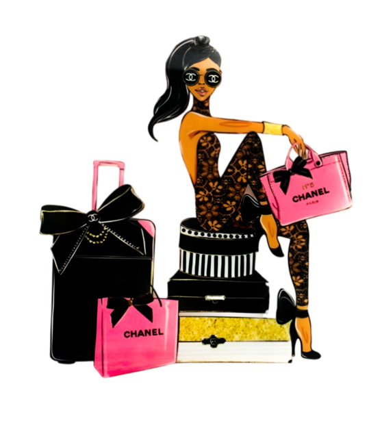Fashion lady bag iron on heat transfer patches
