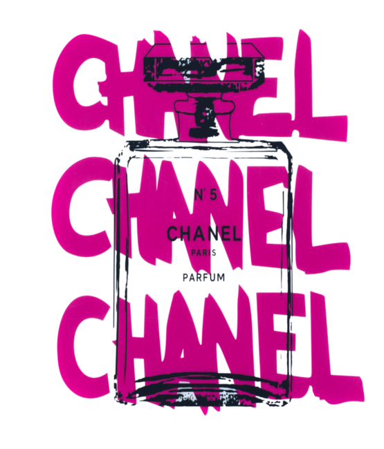 Pink letter iron on heat transfer