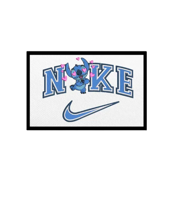 Stitch blue iron on patches