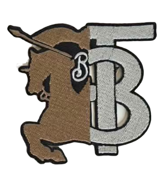 B logo iron on patches