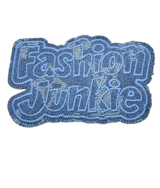 Fashion junkie iron on patches