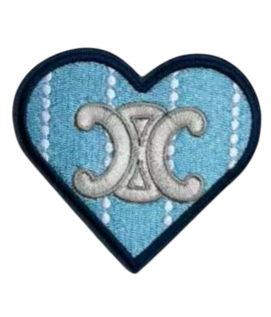 T heart iron on patches
