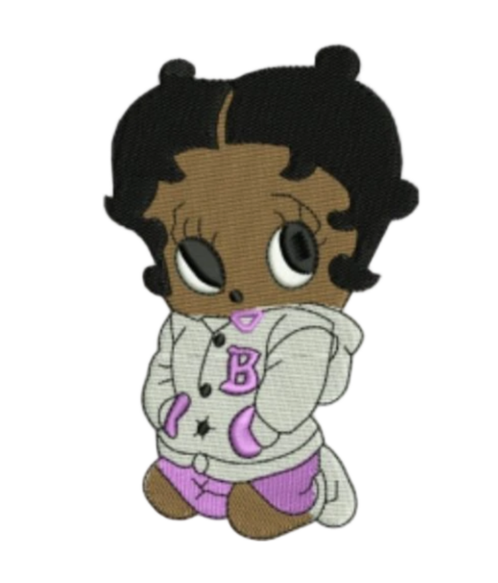 Betty hoop baby embroidery patch