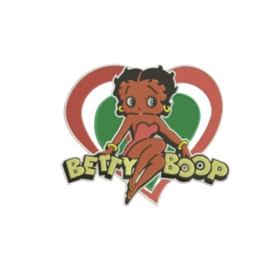 Betty boop heart embroidery patch