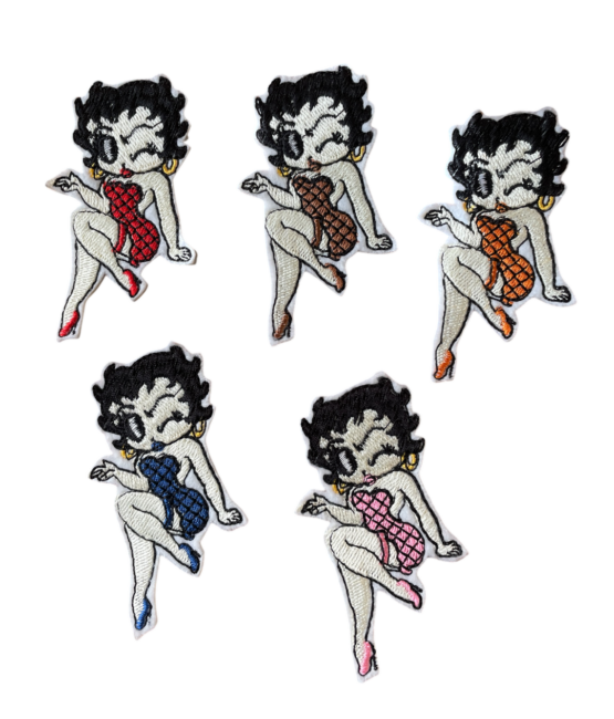 Betty boop iron on melanin patches