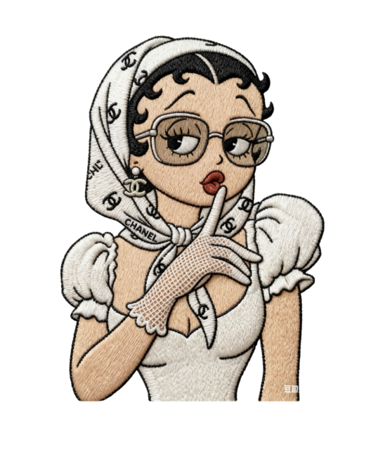 Shhh fashion scarf iron on patches