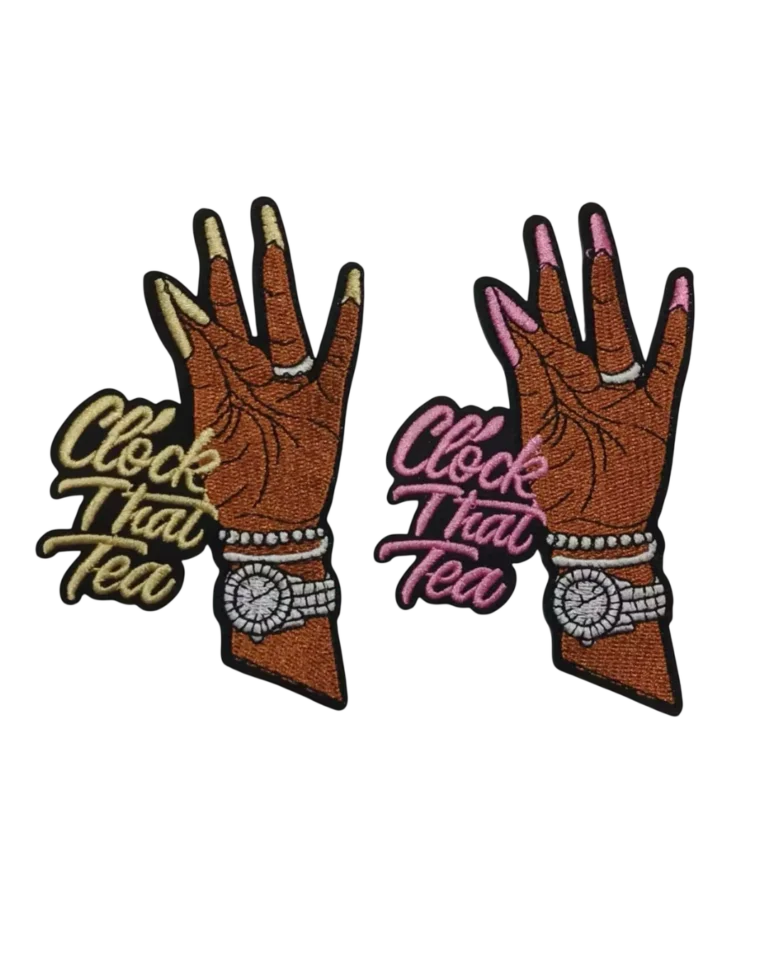 Clock that tea melanin iron on patches
