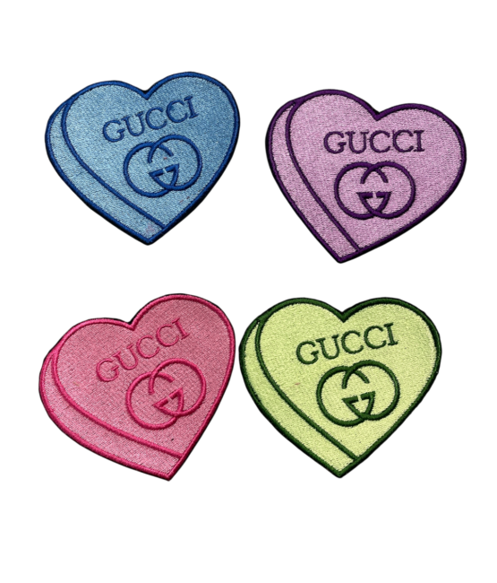 G heart iron on patches