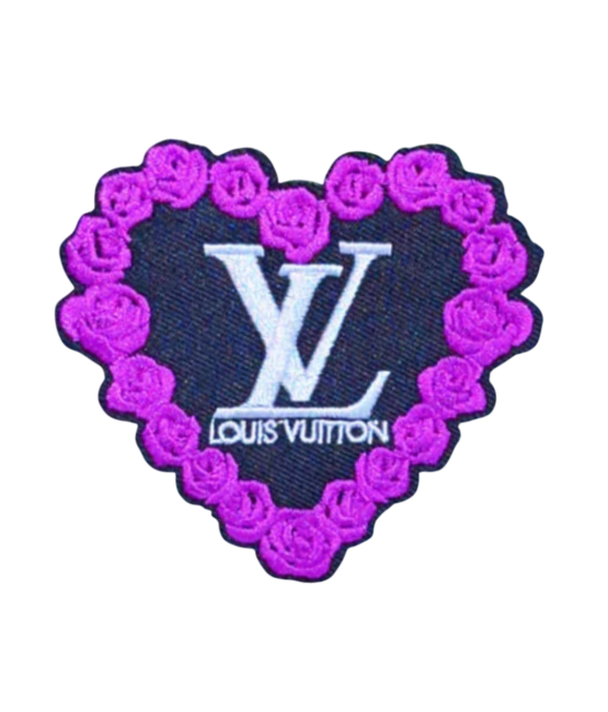 L Heart iron on patches