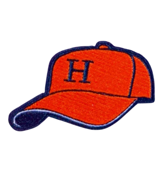 H Hat iron on patches