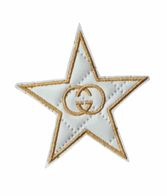 Star G leatherette iron on patches