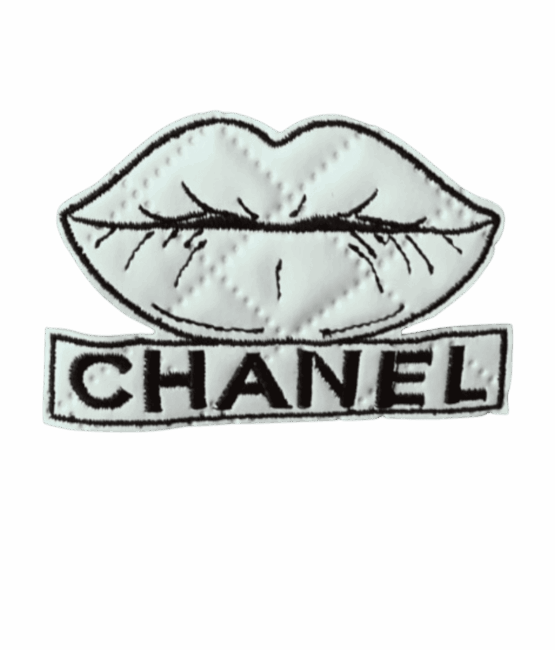 Lips leatherette iron on patches