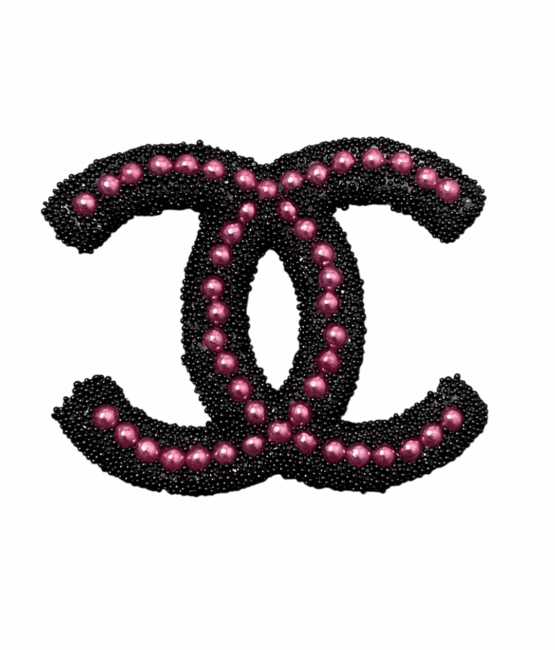 Pearl pink rhinestone patches