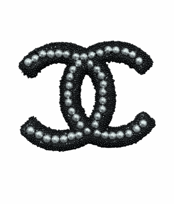 Pearl silver rhinestone patches